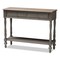 Baxton Studio Noemie Country Cottage Farmhouse Brown Finished 2-Drawer Console Table 146-8184 - alternate 1